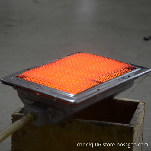Natural gas ir searing burners for frying ranges